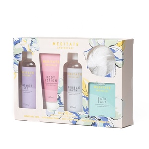 Offre spéciale <span class=keywords><strong>de</strong></span> coffret cadeau bain spa personnalisé marque privée contenant du gel <span class=keywords><strong>douche</strong></span> pour bain moussant sel <span class=keywords><strong>de</strong></span> bain et lotion pour le corps - Product Image 2