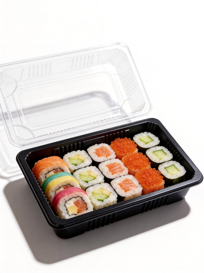 Disposable Sushi Box Rectangular Plastic Boxes Sushi PET Blister Box ...
