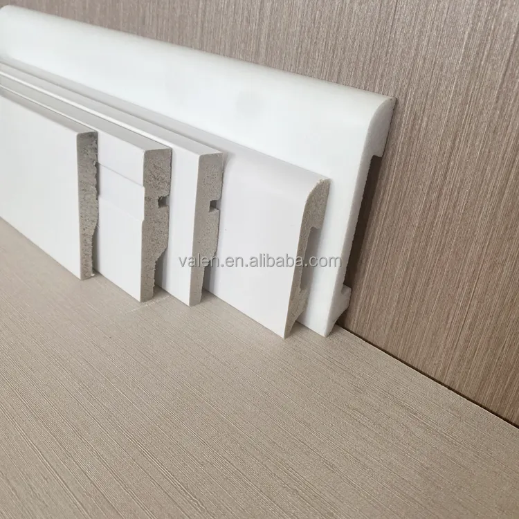 Produsen pabrik grosir kualitas tinggi Ps Foam Skirting Board Line mudah dipasang lantai dinding Trim Baseboard Molding untuk dijual