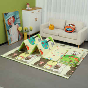 <span class=keywords><strong>50</strong></span> pouces X <span class=keywords><strong>50</strong></span> pouces Double face sport jouet Style bébé tapis de jeu 2cm d'épaisseur pliant anti-dérapant XPE mousse tapis de sol non toxique - Product Image 4