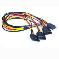 Cable de Alimentación Personalizado para Disco Duro de Servidor, Conector IDE Molex de 4 Pines Hembra a Doble SATA de 4 Pines