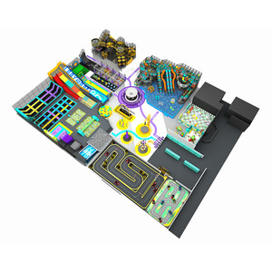 Aire de jeux intérieure commerciale personnalisée Liben, centre de divertissement familial tout-en-un, piste de course sur trampoline, jeux gonflables - Product Image 1
