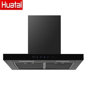 <span class=keywords><strong>Hotte</strong></span> de cuisine noire en forme de T avec commande tactile, moteur AC en cuivre, fixation supérieure - Product Image 1