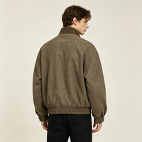Blouson Bomber en Similicuir Personnalisé pour Homme, Doublure Polaire, Vêtement d'Hiver, Fabricant de Marque Privée