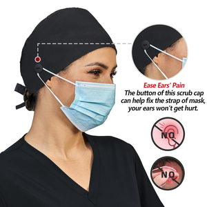 Zhenbang Soft-Top verstellbare Peeling kappen Satin gefüttert mit Knopf Arbeits hut Schweiß band Elastische Bandage Binden Hüte - Product Image 6