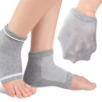 Coussinets de pieds en silicone Spa en maille Offre Spéciale Chaussettes respirantes sèches à la cheville Anti-fissure Gel hydratant Talon Chaussettes à bout ouvert