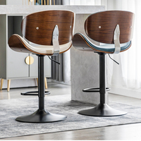 Verstellbare Metall-Drehstühle in Thekenhöhe, Moderne Luxus-Küchendesign-Barhocker für Bartische
