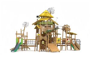 Op Maat Gemaakte Houten Speeltuin Glijbaan Pine Palissander Hout Kist Voor Kinderen Sportpark Winkelcentrum Avontuur Park Bos Bloem - Product Image 5