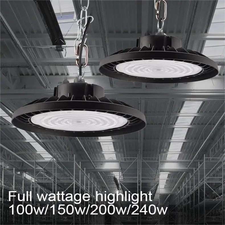 Winsolighting CE RoHS 인증서 알루미늄 150W 200W 240W 6500K 상점 대체 상업용 조명 UFO LED 하이 베이 빛