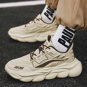 2024 primavera nuove scarpe da ginnastica Casual da uomo di grandi dimensioni spesse da papà con Design a rete senza stile da passeggio di marca - Product Image 5