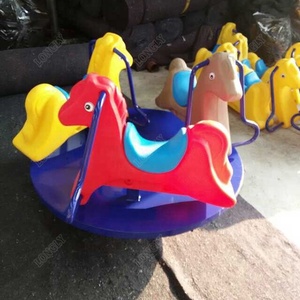 3 Chỗ Ngồi Trẻ Em Ngoài Trời Mùa Xuân Động Vật Whirligig Rider - Product Image 3