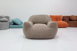 Sofá Perezoso Moderno de Pana Comprimido y Envasado al Vacío, Sillón Ergonómico Tipo Puff Individual para Sala de Estar - Product Image 3