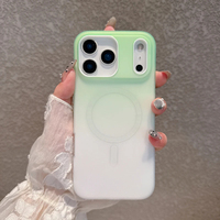 Coque de téléphone de charge sans fil magnétique mat de couleur dégradée pour iPhone 11 12 13Pro 14 15 Plius 16 17 ProMax 17 Air PC couverture arrière