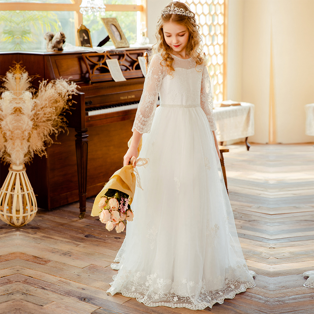 first communion dresses for girls Dress | Cap Sleeves Sweep Train Please check our blog by clicking Lillian Couture Flower Girl Communion