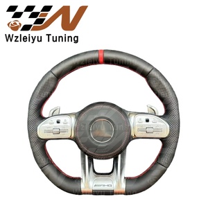 Volante in Fibra di Carbonio Stile AMG, Upgrade Interno Sportivo da Corsa, Modificato per <span class=keywords><strong>Mercedes</strong></span> Benz <span class=keywords><strong>Serie</strong></span> <span class=keywords><strong>C</strong></span> GLC E ML - Product Image 4