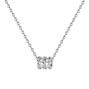 Collier fin en acier titane plaqué or blanc, design géométrique, chaîne de clavicule pour femmes, occasion cadeau - Product Image 2