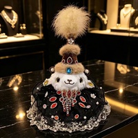 Porte-clés et breloque de sac en peluche mouton moelleux avec strass, cadeau souvenir personnalisé pour ornement de voiture, vente en gros disponible