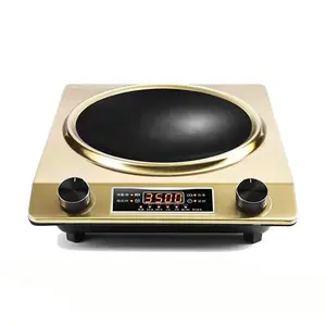 3500w induction cooker stainless steel case knob control big power induction heating stove
