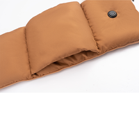 Couvre-cou chauffant thermique Écharpe courte en polyester uni avec enveloppe de manchon de couverture de visage en peluche pour écharpe chauffante USB extérieure