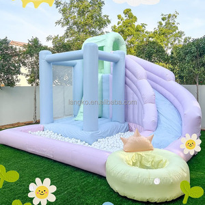 Château gonflable avec toboggan aquatique, trampoline combiné avec toboggan et piscine, piscine à balles océaniques, trampoline pour sauter, à vendre - Product Image 4