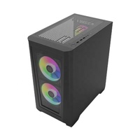 Boîtiers d'alimentation électrique d'usine JNP Tours OEM Rgb Ventilateur de refroidissement Armoire trempée Système de refroidisseur d'eau Boîtier d'ordinateur PC de jeu