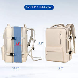 Оптовая продажа, унисекс, деловой рюкзак для ноутбука с логотипом под заказ, большая емкость, водонепроницаемая дорожная сумка, расширяемый школьный Повседневный Рюкзак - Product Image 4