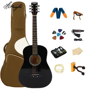 Factory Guitar Guitar Acoustic Giutar Basswood Body Guitar All Solid Acoustic Guitar ABS Fingerboard Guitarra
