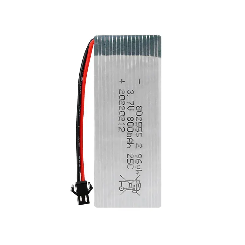 도매 공장 가격 802555 3.7V 800mAh 25C 충전식 lipo 배터리 rc 헬리콥터 장난감 사용자 정의 비행기 장난감 항공기