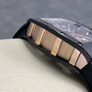 Reloj Tourbillon Samurai de Cerámica Negra para Hombre, Reloj Mecánico de Lujo con Esqueleto y Correa de Goma Negra - Product Image 2