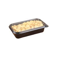 Boîte en plastique PET transparente avec couvercle jetable, utilisée comme récipient de stockage pour gâteaux, pâtisseries et en-cas