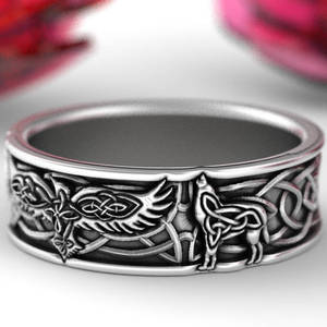 Anello Unisex Vintage con Motivo Animale, Stile Gotico, Gioiello Regolabile in Lega, Design Retrò - Product Image 2