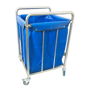Hospital Furniture Medical Mobile Dirty Clothes Nursing Care Laundry <strong>Trolley</strong> Oxford Bag Detachable Stainless Steel Cart - Product Image 1