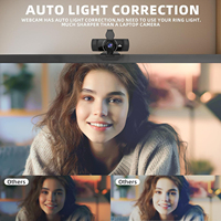 4K Otomatik Odaklama UHD 8MP CMOS USB 2.0 Web Kamerası, Dahili Mikrofonlu, Masaüstü Dizüstü Bilgisayar PC Eğitim Canlı Konferans Stokları için 30fps