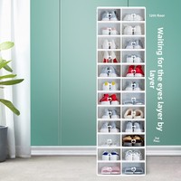 Boîte à chaussures pliable en forme de tête de chat, transparente en PP, anti-poussière, style japonais, empilable, avec compartiments et couvercle, grande/petite taille