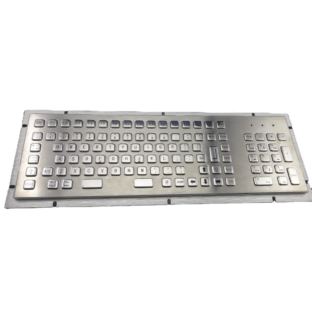 IP65 वाटरप्रूफ वैंडल स्टेनलेस स्टील औद्योगिक कीबोर्ड कीपैड मशीन के लिए मजबूत टिकाऊ