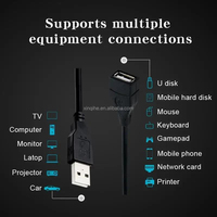Cable de Extensión USB Macho a Hembra, Cable de Extensión de Carga y Sincronización de Datos, Línea de Transmisión de Datos para Pantalla, PC, Impresora