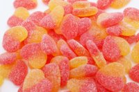 OEM ODM Fabrikant Perzikensap Zoetzuur Hartvormige Snoepjes Lage Prijs Groothandel Bulk Aangepaste Verpakking