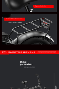 Vélo électrique pliable tout-terrain pour adulte, pneus larges 20 pouces, 700W 48V, pour montagne et neige, entrepôt US - Product Image 6
