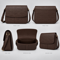Sac à bandoulière personnalisé pour homme en cuir PU gaufré, sac messager à rabat avec sangle réglable, sac bandoulière décontracté pour affaires OEM ODM