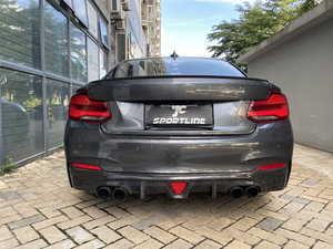 Alerón Trasero de Fibra de Carbono F22 con Salidas de Escape Cuádruples para <span class=keywords><strong>BMW</strong></span> M235i <span class=keywords><strong>M240i</strong></span> M Sport Coupé 2 Puertas 2014-2019 - Product Image 4