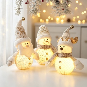 Christmas Table Decorations 10 Inch Lighted <strong>Snowmen</strong> Figurines Light up Snowman Holiday <strong>Present</strong> Battery Operated Xmas Gifts - Product Image 2