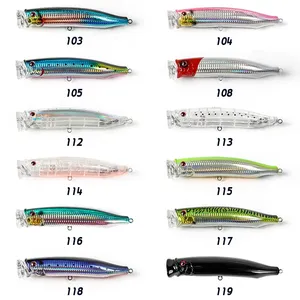 Leurre de pêche flottant Action <span class=keywords><strong>Feed</strong></span> Popper 100mm 120mm 150mm 175mm, Popper de surface, Wobbler, artificiel, pour saumon, eau douce, rivière - Product Image 3