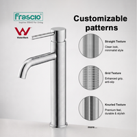 Frascio Fabricant Robinets de lavabo brossés de luxe Mélangeur d'eau chaude et froide en acier inoxydable 304 Robinets de lavabo de salle de bain