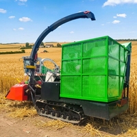 Moissonneuse-broyeuse agricole automotrice sur chenilles à disques pour ensilage, fourrage vert, tiges de maïs, luzerne et herbe