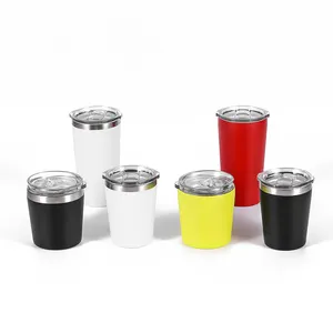 Double Wall Vacuum Insulated Stainless Steel Mini Milk Cup Powder Coated Kids Tumbler