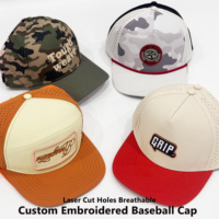 Nouvelle Casquette de Golf en Polyester à 5 Panneaux avec Logo Brodé 3D Personnalisé, Perforée, avec Cordon et Fermeture Snapback, Style Baseball