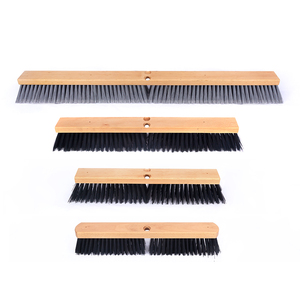 Flair Factory - Escoba <span class=keywords><strong>de</strong></span> <span class=keywords><strong>madera</strong></span> resistente con mango largo <span class=keywords><strong>de</strong></span> 18-24 pulgadas y recogedor para terraza, entrada, garaje, patio y hogar - Product Image 4