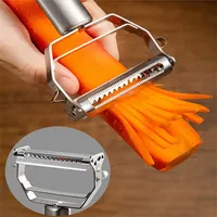 Multifunctionele groente- en fruitschiller van roestvrij staal, milieuvriendelijk, handmatig, voor ui, aardappel, wortel, snijder, rasp, huishoudelijk gereedschap