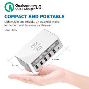 Cargador Rápido Inteligente Tipo C PD de 6 Puertos y 100 W, Inalámbrico de 15 W con Pantalla LCD para Teléfono, Salida Segura de 1.5 A, Compatible con Estándares AU/EU/US - Product Image 5