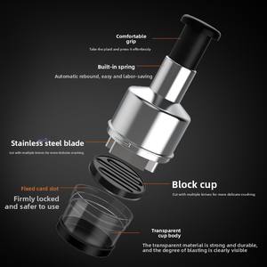 <span class=keywords><strong>Cuchillo</strong></span> multifuncional Pat, picador de ajo Manual de acero inoxidable, triturador de verduras, cocina doméstica, herramientas para frutas y verduras - Product Image 3